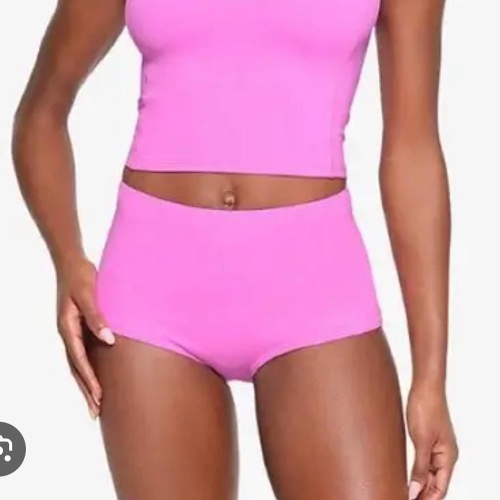 NWT Skims Swim Boy Shorts pink taffy new